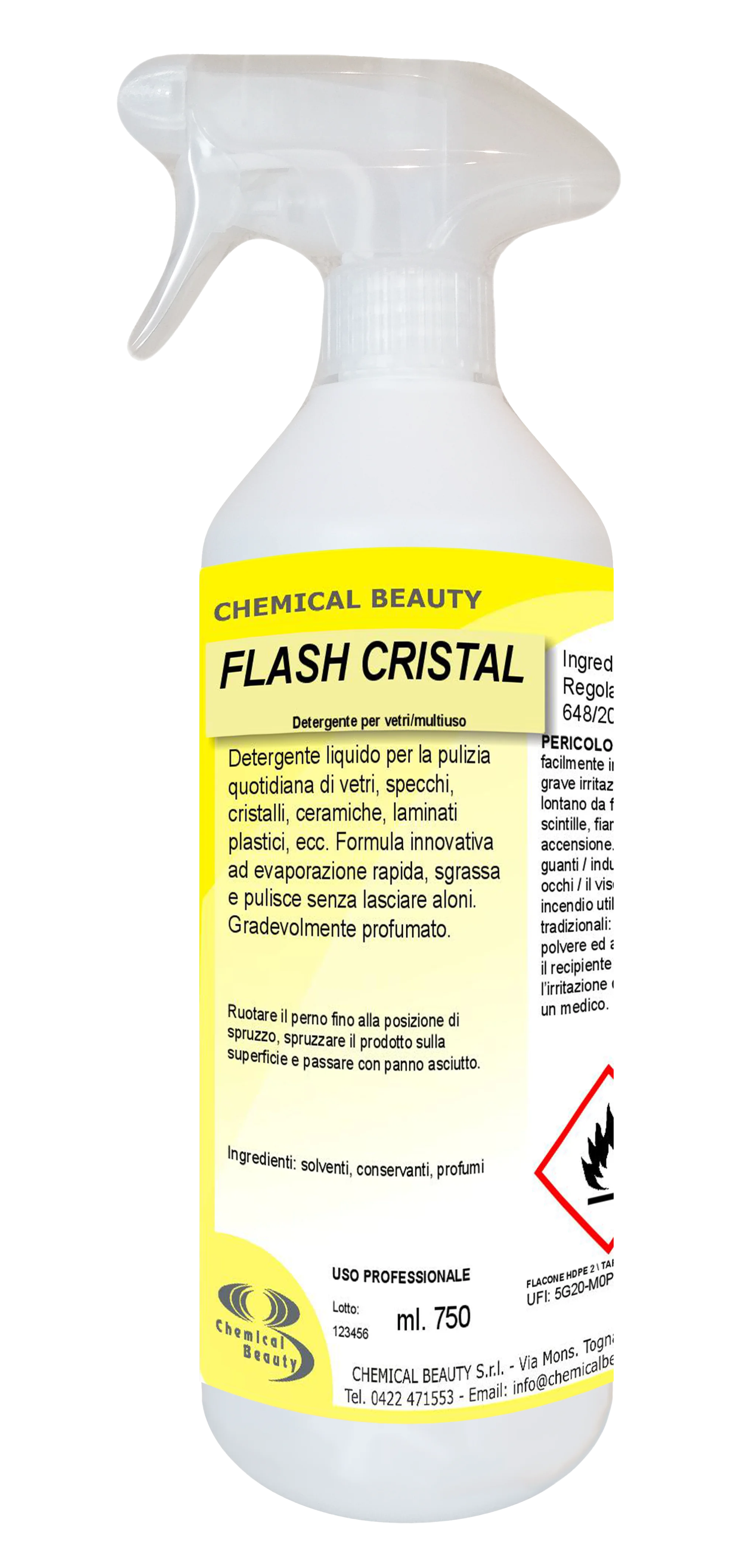 FLASH CRISTAL 750 ml con spruzzino